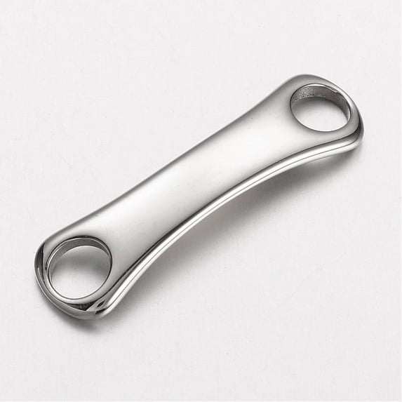 Resistant 304 Stainless Steel Links connectors Bar Links Stainless Steel color 44x12x2.5mm Hole: 7mm