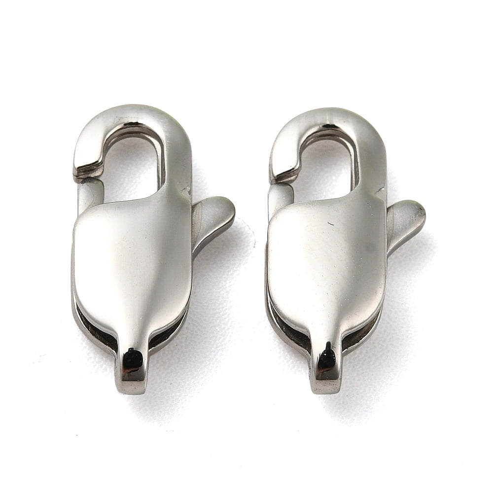 Resistant 304 Stainless Steel Lobster Claw Clasps 6x13mm