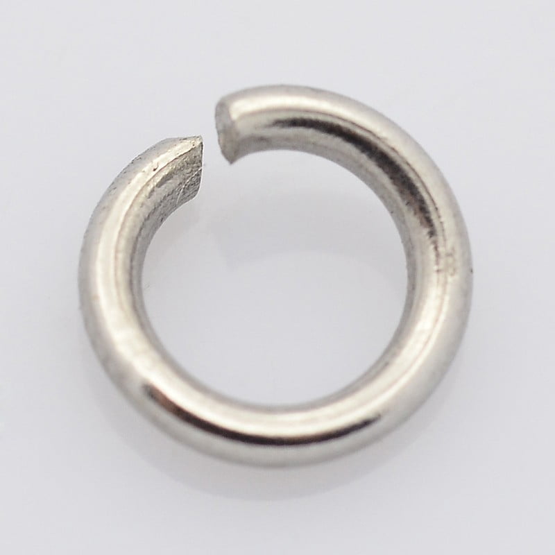 Resistant 304 Stainless Steel Open Jump Rings Round Stainless Steel Color 15 Gauge 8x1.5mm Inner Diameter: 5mm