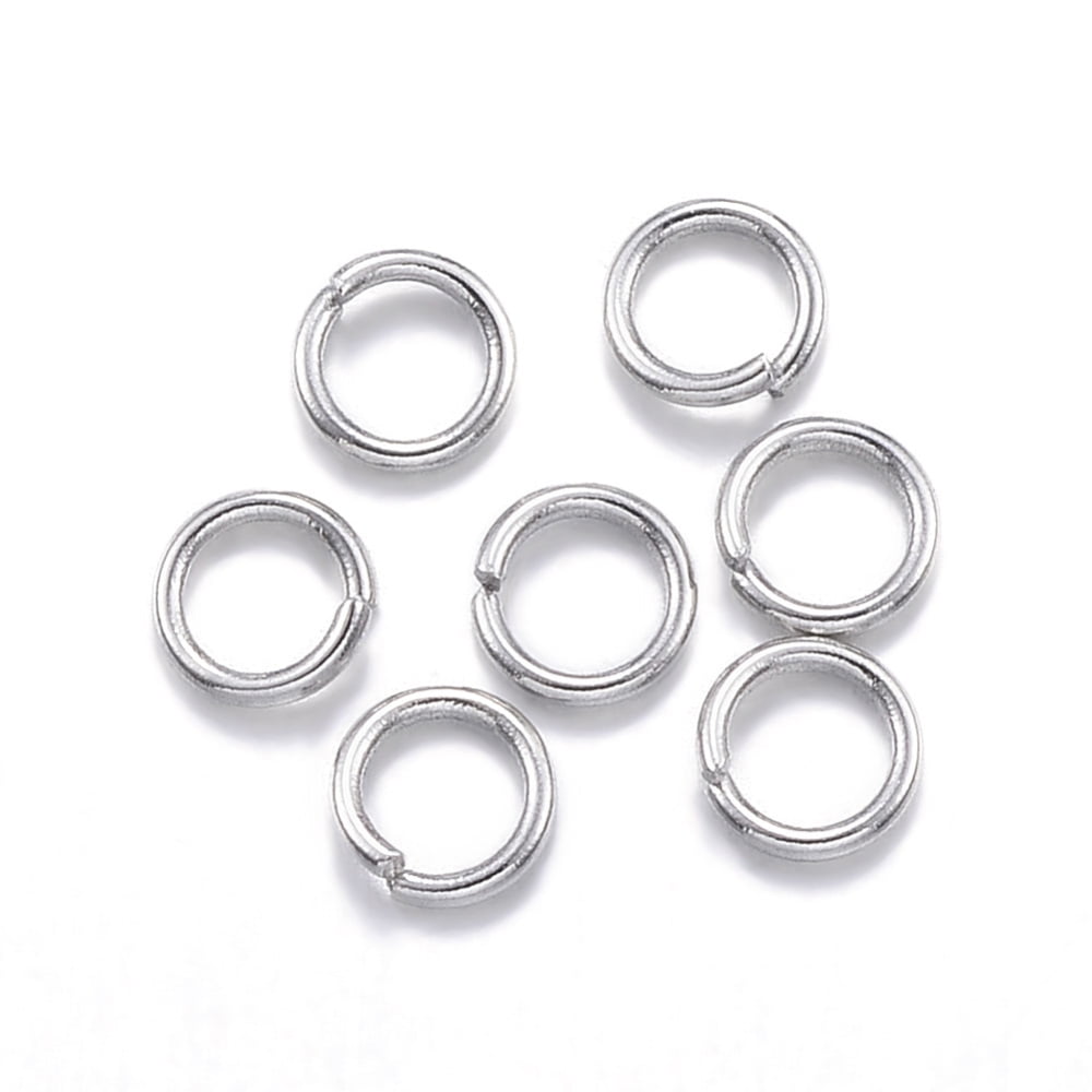 Resistant 304 Stainless Steel Open Jump Rings Round Stainless Steel Color 24 Gauge 3x0.5mm Inner Diameter: 2mm