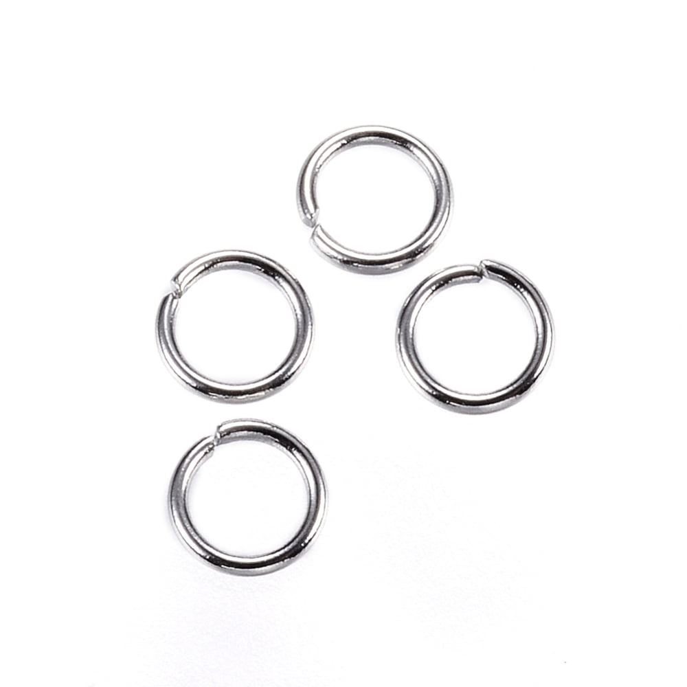 Resistant 304 Stainless Steel Open Jump Rings Round Stainless Steel Color 4x0.6mm Inner Diameter: 2.8mm 22 Gauge