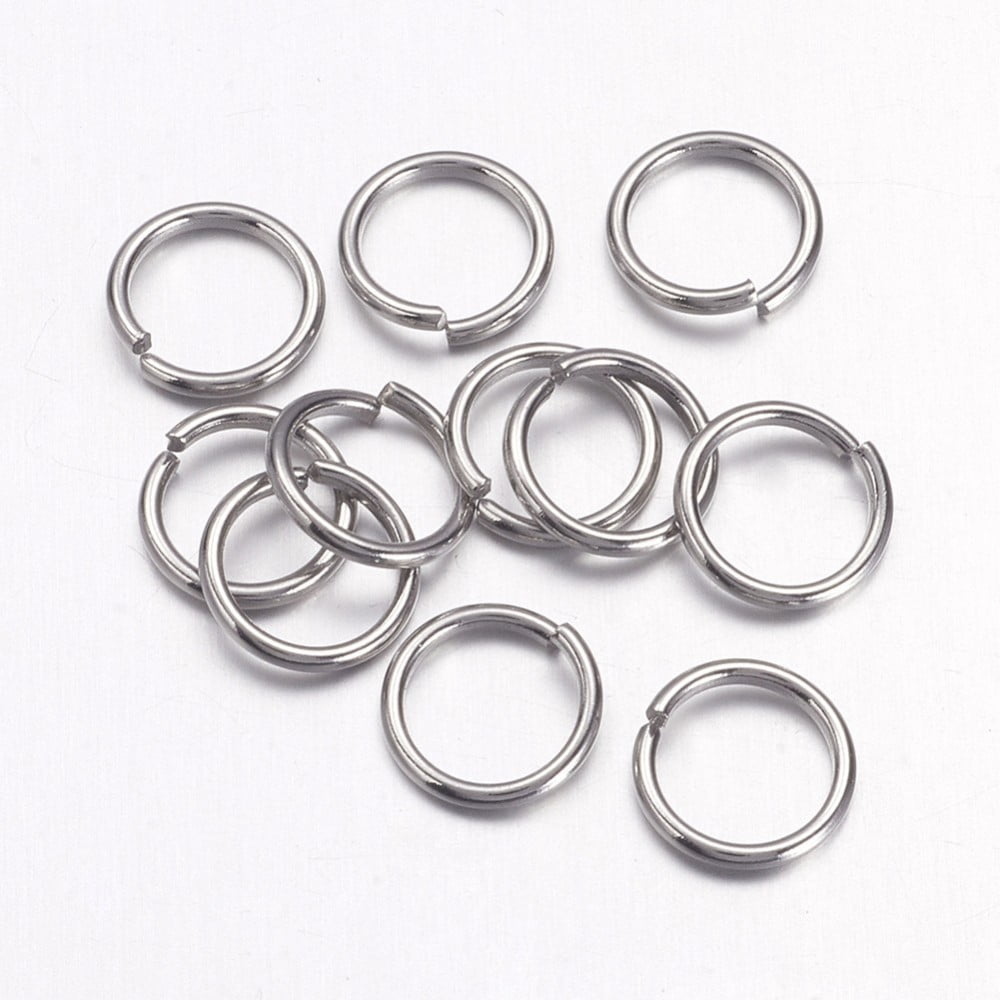 Resistant 304 Stainless Steel Open Jump Rings Round Stainless Steel Color 5.5x1mm 18 Gauge Inner Diameter: 3.5mm diy