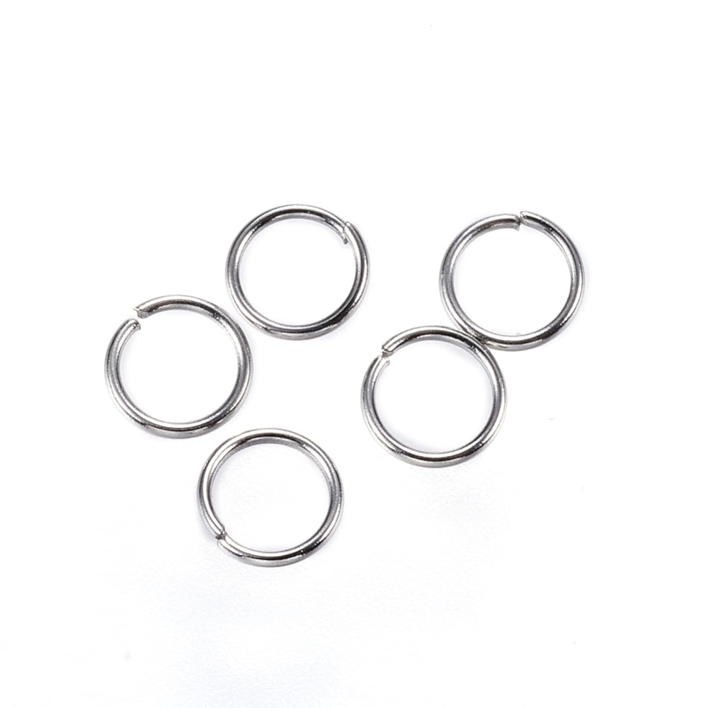Resistant 304 Stainless Steel Open Jump Rings Round Stainless Steel Color 5x0.6mm Inner Diameter: 3.8mm 22 Gauge