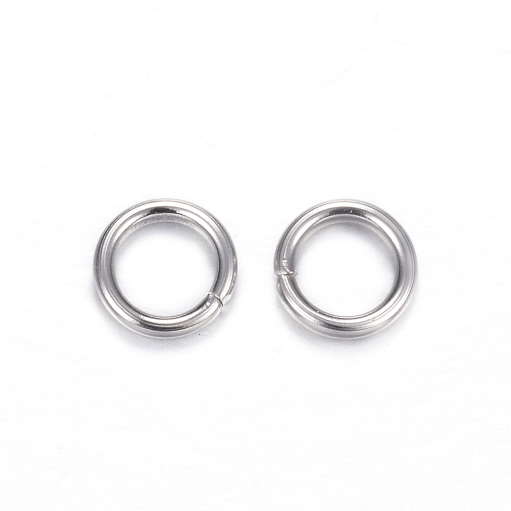 Resistant 304 Stainless Steel Open Jump Rings Saw Cut Round Stainless Steel Color 12 Gauge 14x2mm Inner Diameter: 10mm