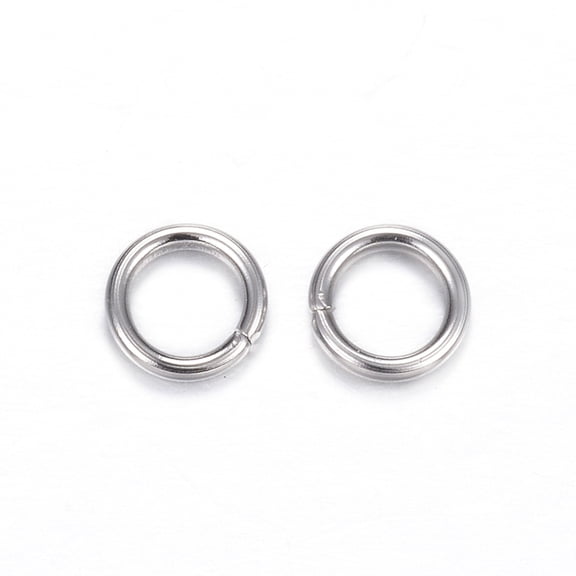 Resistant 304 Stainless Steel Open Jump Rings Saw Cut Round Stainless Steel Color 7x1.2mm 17 Gauge Inner Diameter: 4.6mm