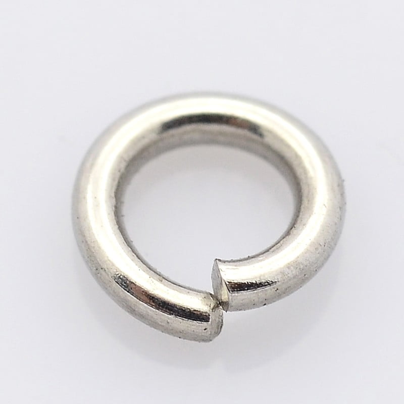 Resistant 304 Stainless Steel Open Jump Rings Stainless Steel color 10x1.4mm Inner Diameter: 7.2mm