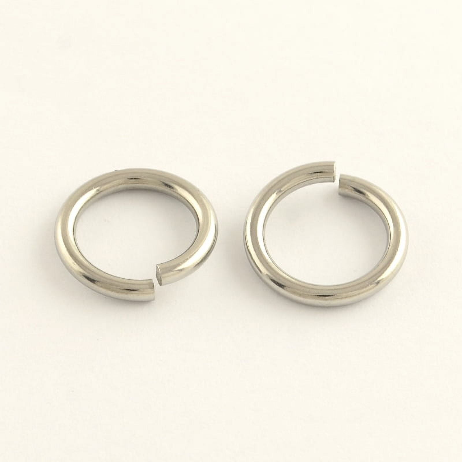 Resistant 304 Stainless Steel Open Jump Rings Stainless Steel color 12 Gauge 15x2mm Hole: 11mm Inner Diameter: 11mm