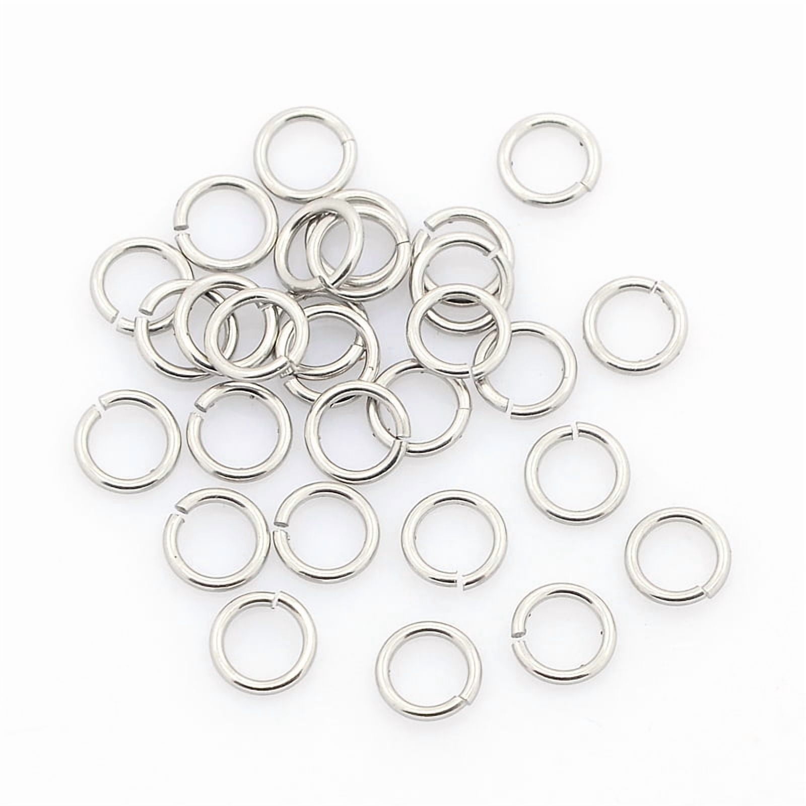 Resistant 304 Stainless Steel Open Jump Rings Stainless Steel color 5x0.9mm Inner Diameter: 3.2mm 2000pcs/bag