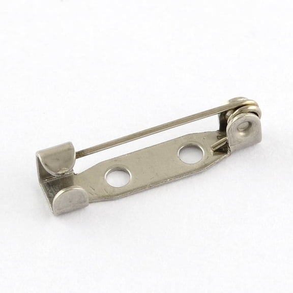 Resistant 304 Stainless Steel Pin Brooch Back Bar Findings Stainless Steel color 25~26x5x6mm Pin: 0.8mm