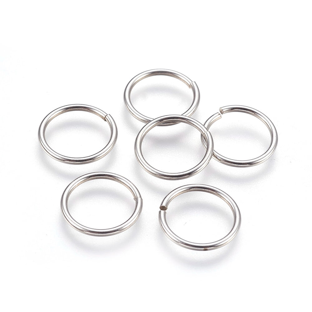 Resistant 304 Stainless Steel Saw Cut Open Jump Rings Stainless Steel Color 16x1.5mm Inner Diameter: 13mm 500pcs/bag