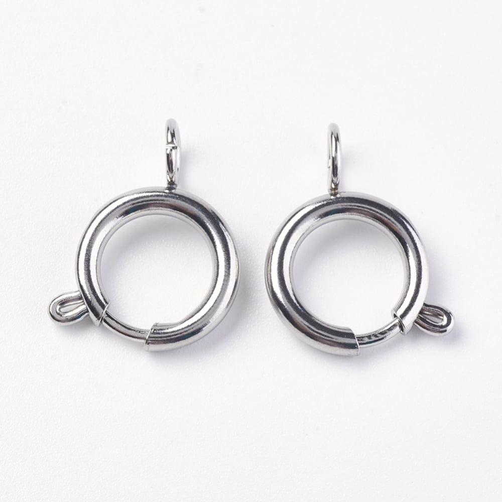 Resistant 304 Stainless Steel Smooth Surface Spring Ring Clasps ...