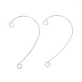 thumbnail image 1 of Resistant 316 Stainless Steel Ear Cuff Findings Climber Wrap Around Non Piercing Earring Findings with 2 Loop Stainless Steel color 59x37x0.5mm Hole: 4mm, 1 of 3