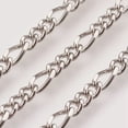 thumbnail image 1 of Resistant Handmade 304 Stainless Steel Figaro Chains Unwelded with Spool Stainless Steel color 4~6x2.8x0.6mm 32.8 Feet(10m)/roll, 1 of 3