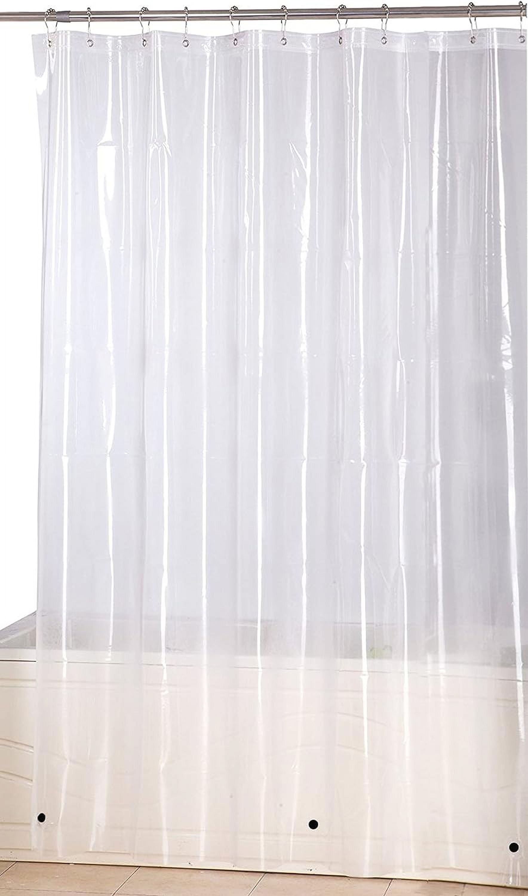 Resistant HeavyWeight Waterproof Clear Shower Curtain Liner, 72" X