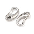 thumbnail image 1 of Resistant Polished 304 Stainless Steel Keychain Clasp Findings Snap Clasps Stainless Steel color 21x11x4.5mm Hole: 3x5mm, 1 of 5