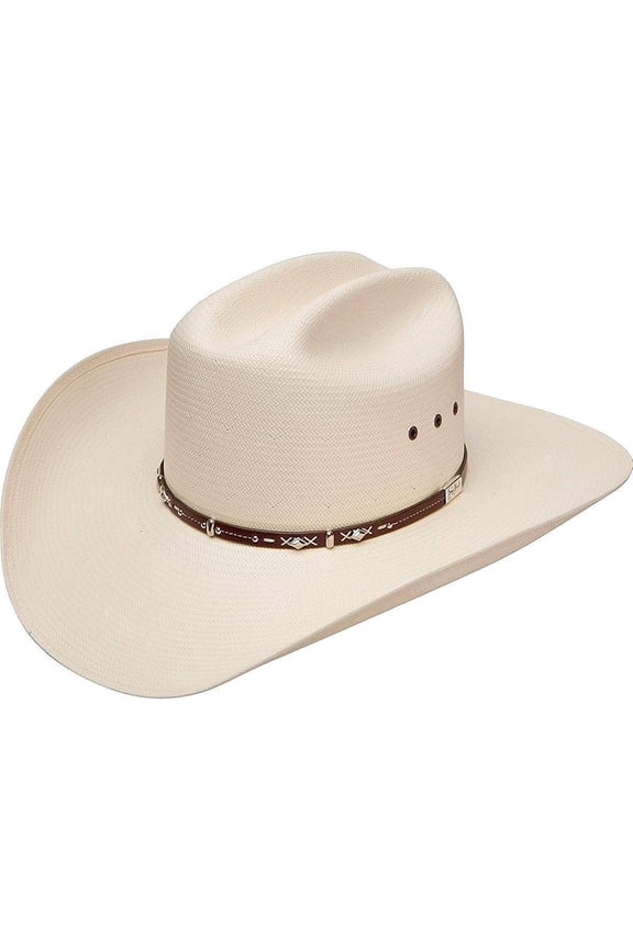 Men's George Strait Hazer 10X Shantung Straw Cowboy Hat Natural 7