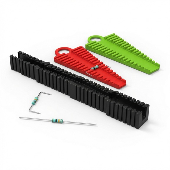 Resistor Lead Bending Tool Set, Plastic Electronic Component Lead Former for Axial Resistors and Capacitors, Precision Circuit Assembly Aid, 3-Piece