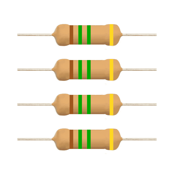 E5-Electronics Carbon Film Resistors, 0.25W, 1.5m Ohm, 20 Piece