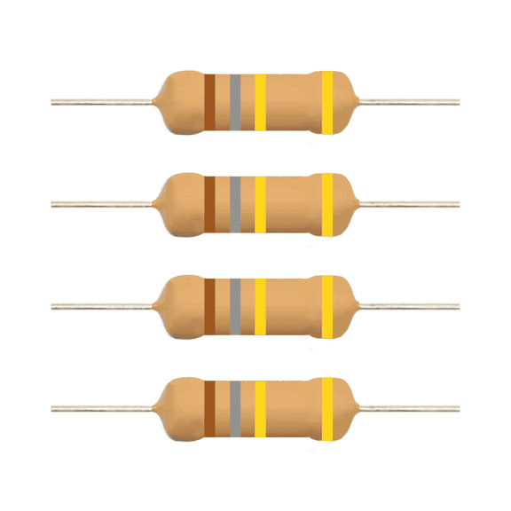 E5-Electronics Carbon Film Resistors 1.8 Ohm 1/2 Watt 20 Count