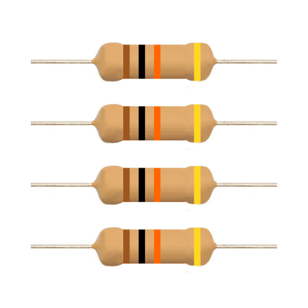 E5-Electronics Carbon Film Resistors 10k Ohm 1/2 Watt 20 Count