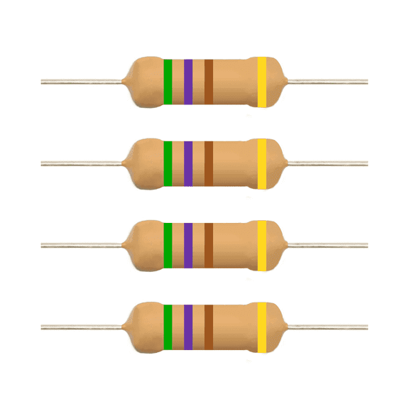 E5-Electronics Carbon Film Resistors, 0.25W, 560 Ohm, 20 Count