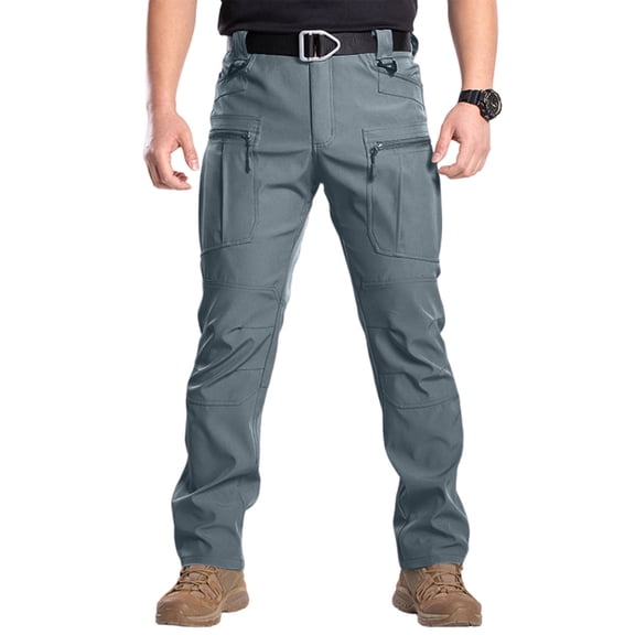 Resivox Men's Cargo Work Pants Water Resistant Ripstop Cargo Work Lightweight Cargo Hiking Pants with Multi Pockets Gray 2XL