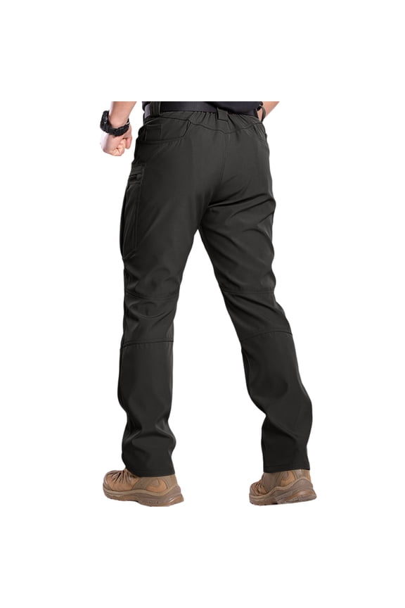 Mens Cargo Pants, Tactical Pants, Baggy Outdoor Waterproof Ripstop Workout Trousers Hiking Big&Tall Pant with Pockets Black M