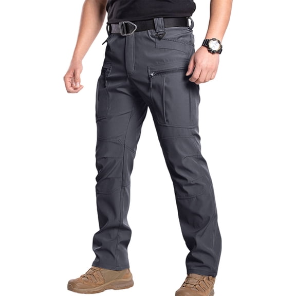 Resivox Tactical Pants for Men Durable Ripstop Hiking Pants Men with Pockets Lightweight Outdoor Water Resistant Cargo Pant Gray 2XL