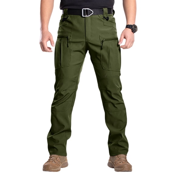 Resivox Cargo Pants for Men Work Construction Tactical Hiking Pants Waterproof Lightweight Ripstop Pant with Pockets Green 3XL