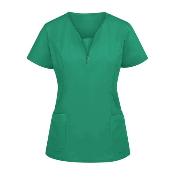 Resivox Women Scrubs Sets Plus Size Scrub Sets Petite V-Neck Scrub Pants and Tops Medical Scrubs Nursing Scrubs Tall Scrubs Sets Green 2XL