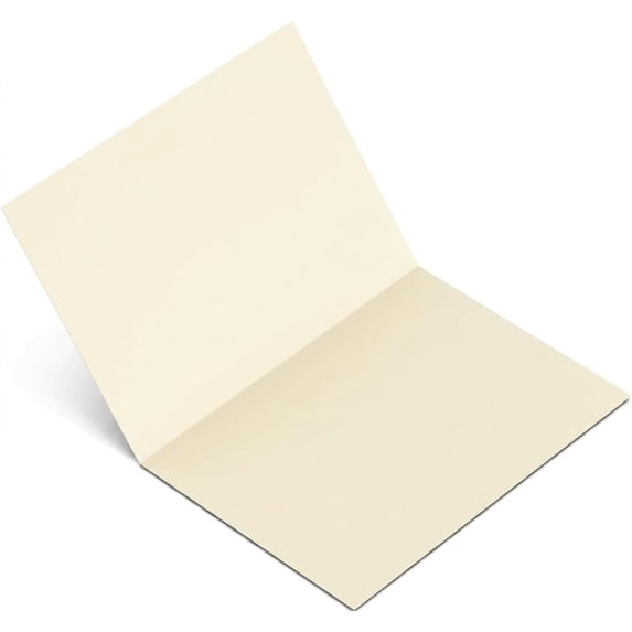 Reskid 100-Pack Cream Blank Greeting Cards - Heavyweight 100lb Cover Cardstock - Pre-Scored Printable Note Cards for Wedding Invitations, Thank You Notes, and DIY Crafting (3.5x5, Inches)