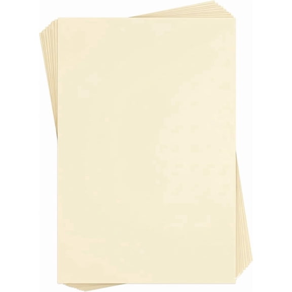 Reskid 100 Pack of Cream Cardstock - Thick Paper - Blank Heavy Weight 100lb/12pt Cover Card Stock - Great For Invitations, Announcements and More (5.5x8.5, Inches)