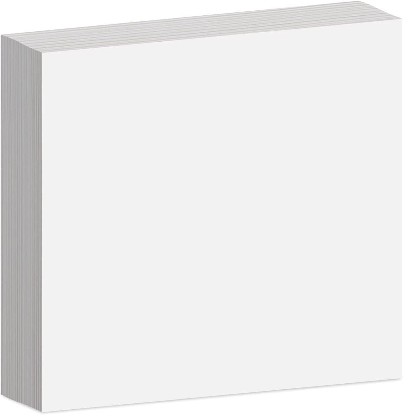 Reskid 80lb White Square Cardstock - 100pk Heavyweight Thick Paper for Invitations, Crafts, & Photos - Smooth Finish Cover Stock (9x9, Inches)
