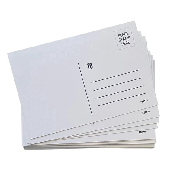 Reskid Blank Postcards for Mailing. 100 White 4x6 Blank Post Cards, Blank Mailable Postcards Set. 14pt Postcard Paper Cardstock, Bulk Post Card Pack.