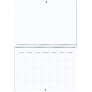 Reskid Blank Scrapbook Wall Calendar - 2-Pack - 80lb Cardstock - Undated, 12" x 9" Closed, 18" Open Size, Large Bookstore-Quality, Spiral-Bound Hanging Monthly Calendar for Kitchen & Office
