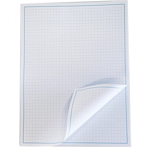 Reskid Blueprint and Graph Paper Pad - 50 Sheets Per Pad - 70lb Text - For Drawing, Designing, and More - Perfect Tool for Young Artists, Budding Designers, and Classroom Use (5, 9x12)