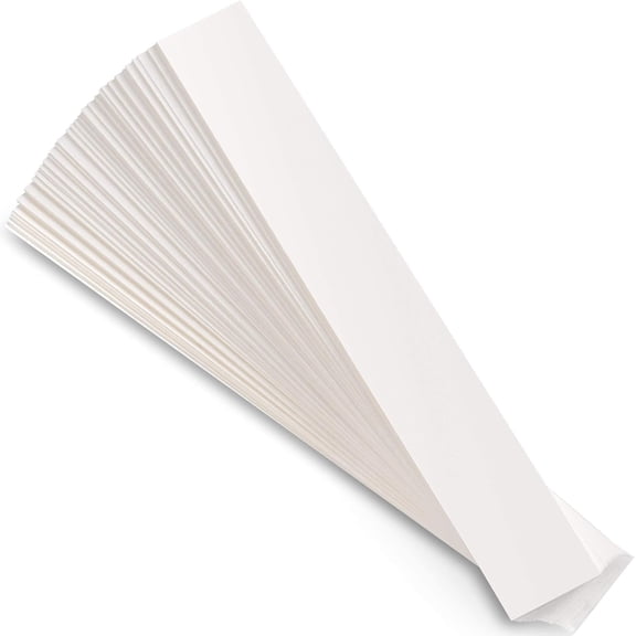 Reskid Unlined Paper Strips - Thick Paper - 80lb Cardstock - 2 x 25 Inches, White, Pack of 100 - Ideal for Classrooms, Offices, or Homes (2x25)