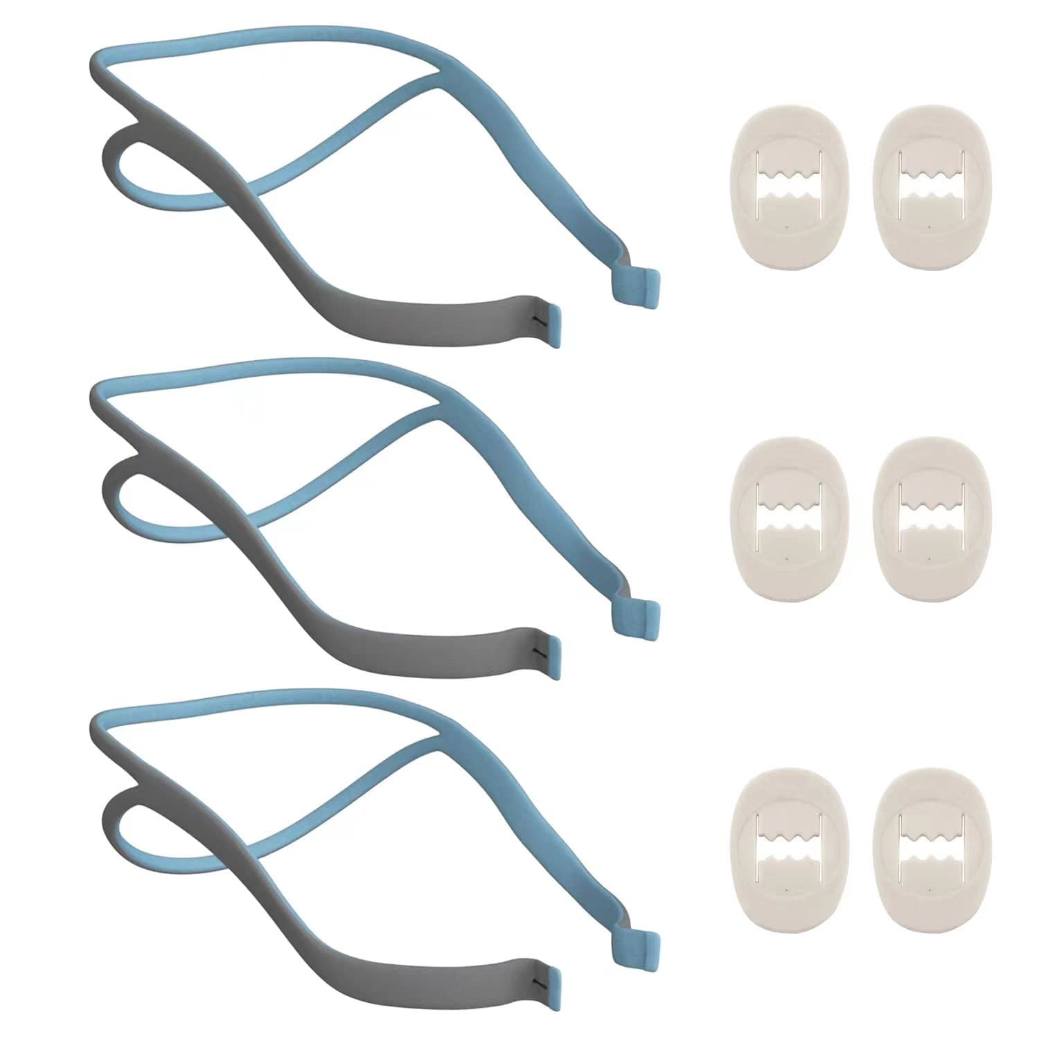 Replacement Headgear Strap For ResMed AirFit F40 CPAP Mask - Soft, Stretchy, With Clips