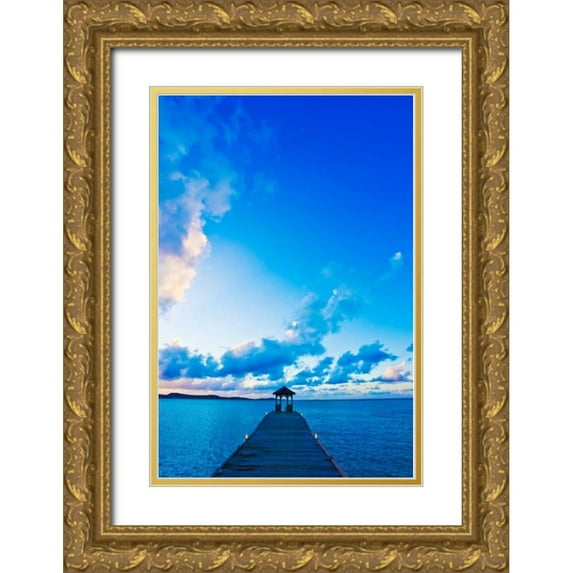 Resnick, Lorne 17x24 Gold Ornate Wood Framed with Double Matting Museum Art Print Titled - Dock
