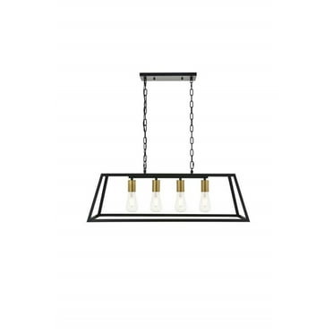 Resolute 4 light brass and black Pendant