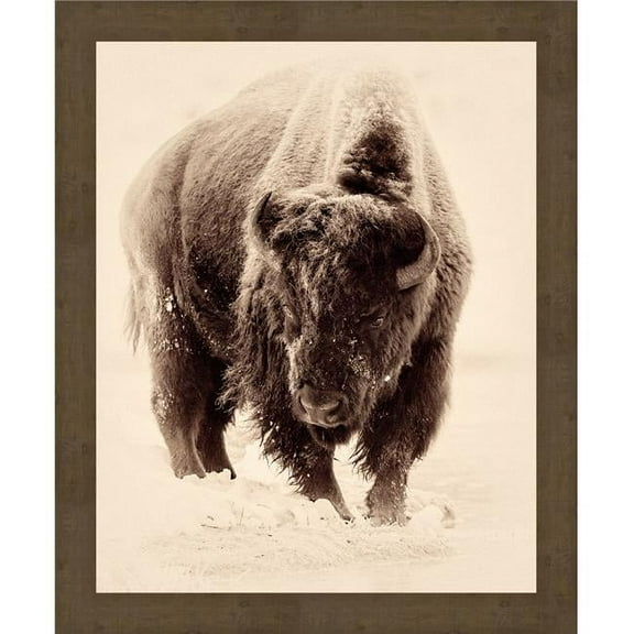 Resolute, Framed Textured Fine Art Print - Rustic Brown