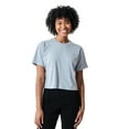 thumbnail image 1 of Resolution More Naps Women's Heather Gray Crew Neck Short Sleeve Crop Tee-XS, 1 of 3