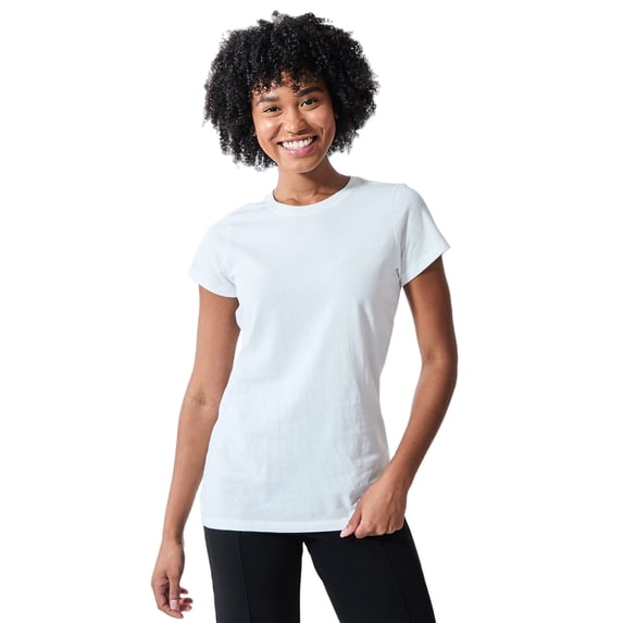 Resolution More Naps Women's Vivid White Crew Neck Short Sleeve Crop Tee-Small