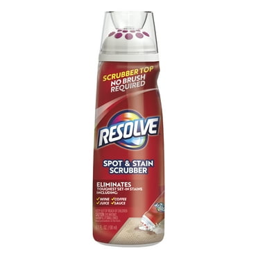 Resolve Carpet Spot & Stain Cleaner Solution and Odor Remover with Scrubber, 6.7 oz
