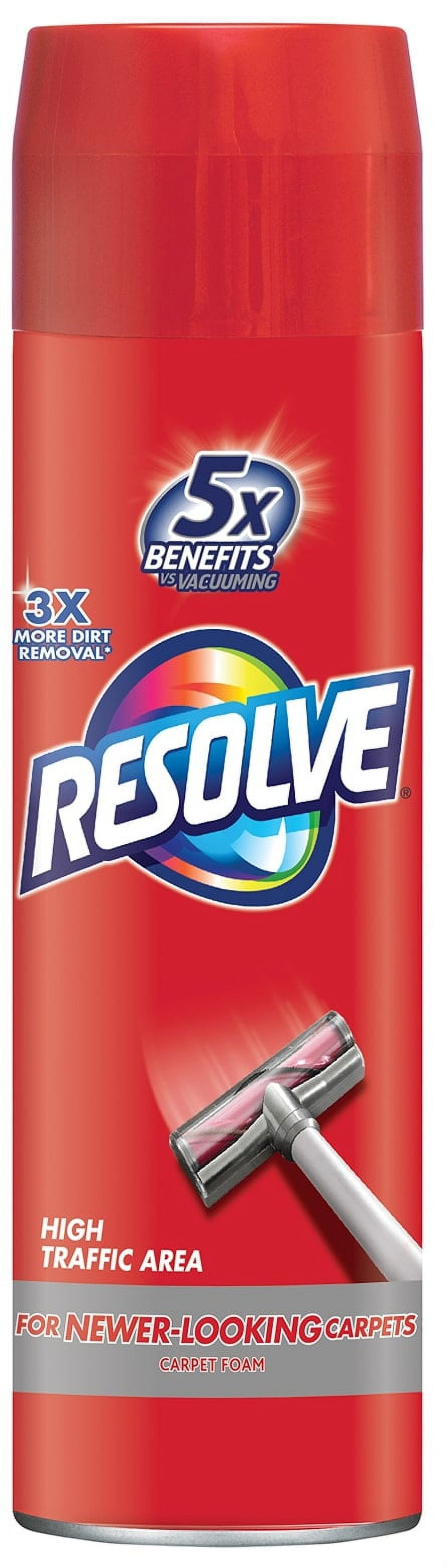 Resolve High Traffic Carpet Foam, 22 Oz Can, Cleans Freshens Softens