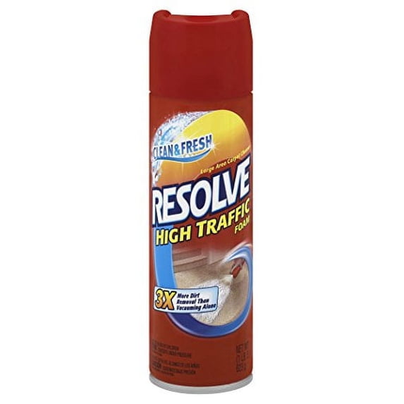 Resolve High Traffic Carpet Foam, 22 oz can, cleans and deodorizes large areas