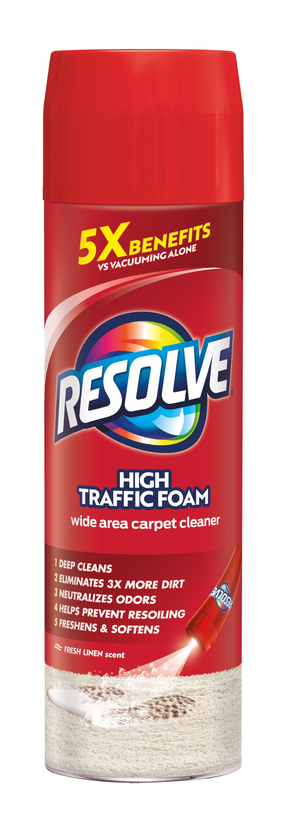 RE:SOLVE Carpet Stain Cleaner Foam 22 oz High Traffic Odor Remover for ...