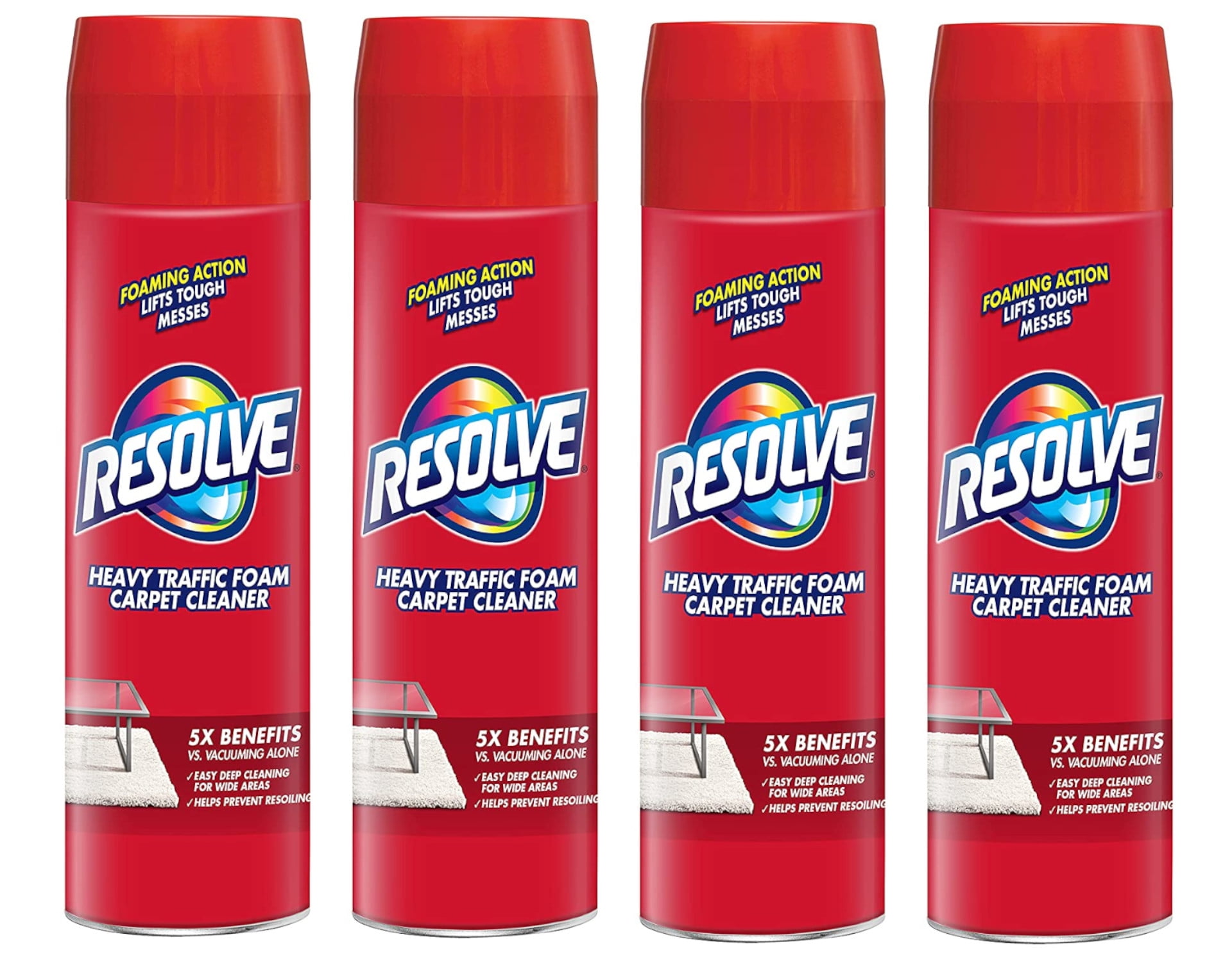 Resolve High Traffic Carpet Foam, Cleans Freshens Softens & Removes