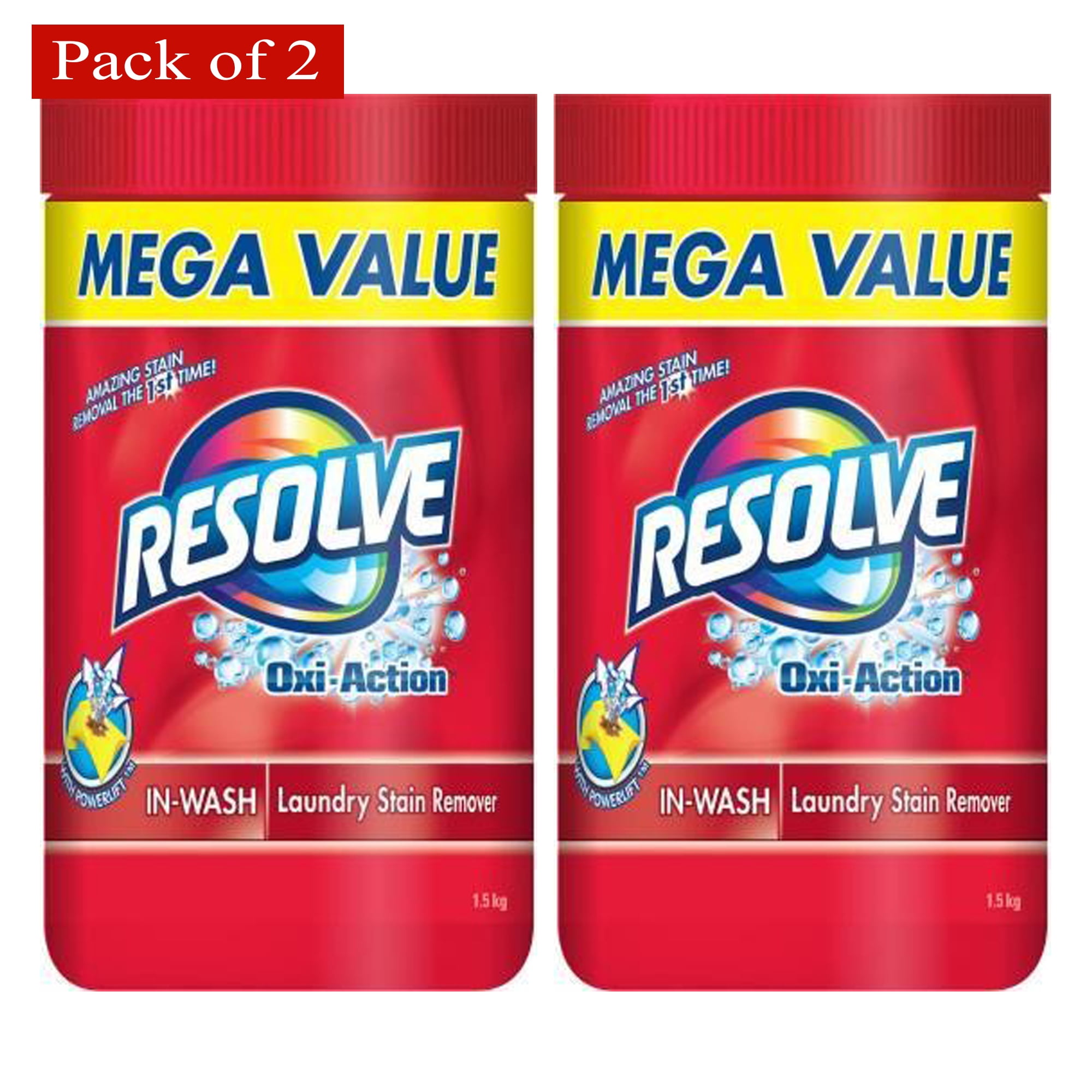 Resolve Laundry Stain Remover Oxi Action 1.5kg (Pack of 2)