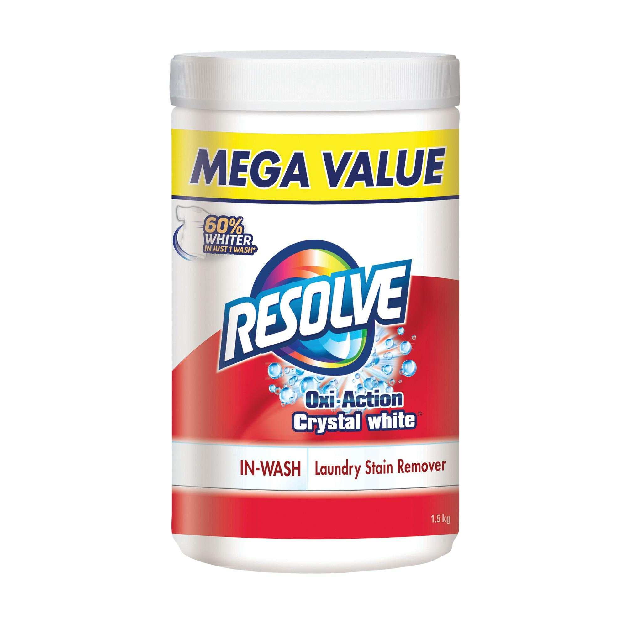 Resolve Laundry Stain Remover Oxi Action Crystal White 765g